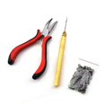 thumbnail image 2 of MesaSe Feather Hair Extension Tool Kit Pliers + Hook + 100Pcs Micro Silicone Link Beads, 2 of 7