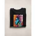 thumbnail image 3 of Pastell Woman With Earrings Sweatshirt Women -David Coleman Jr Designs, Female Large, 3 of 4