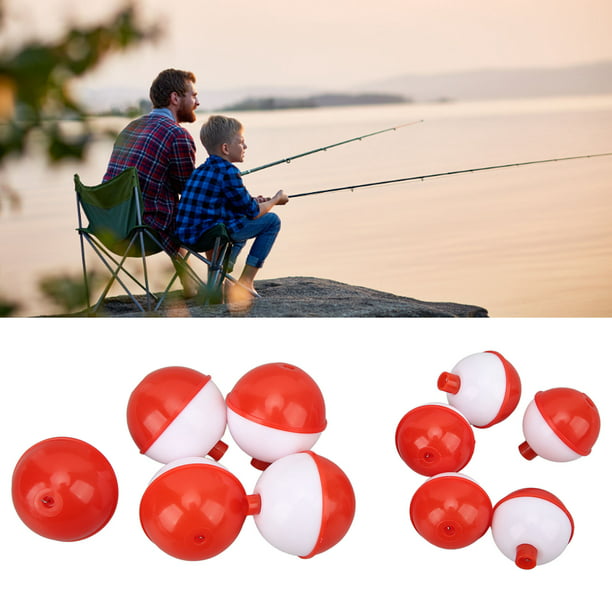Fishing Bobber, Long Service Life Ball Shaped Fishing Float Decorative  White Red 50PCS 2 Specifications For Angling 