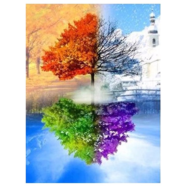 Taladro Pintura Diamante (DE0037) 5D DIY Paisajes completos Kit de bordado de punto de cruz 20X30cm Hugtrwg Para estrenar