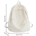 thumbnail image 2 of Mochila informal de lona Mochila de viaje vintage para computadora portátil Libro (Blanco), 2 of 9