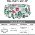 thumbnail image 3 of Round Tablecloth 60 Inch, Palm Tree Leaf Table Cover (Fit for 20"-47" Table), Soft Fabric Washable Wrinkle Resistant Table Cloths for Parties Kitchen Family Gatherings Home Decor, 3 of 6