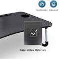 thumbnail image 6 of Foldable Laptop Lap Desk, Portable Computer Bed Table Tray with Phone Stand and Cup Holder for Sofa Couch Breakfast Dining, 6 of 7