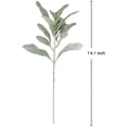 thumbnail image 3 of Toimothcn 5Pcs Artificial Flocking Rabbit Ear Leaves Flocking Leaves Wedding Home Vase Flower Decoration, 3 of 8