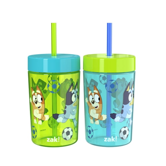 Zak Designs 2 Pack 16oz Tumbler Bluey Blue