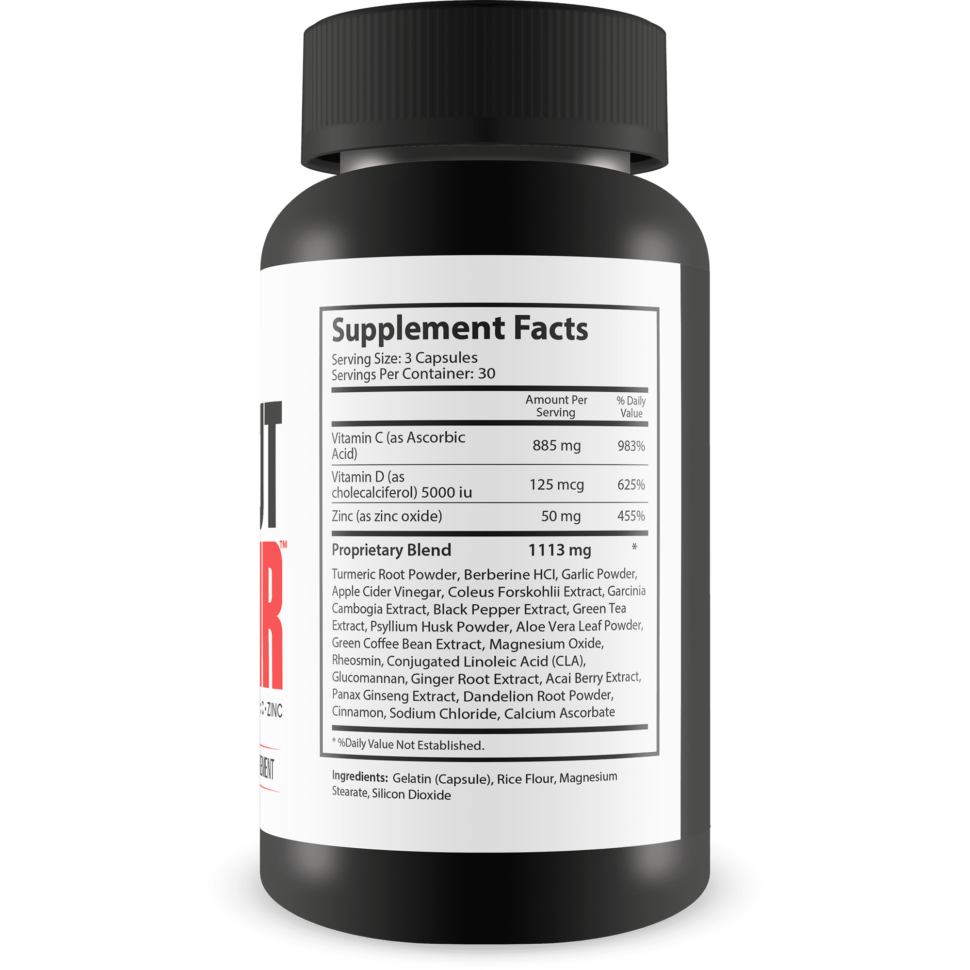 Pro Gut Repair - Leaky Gut Repair Supplements - High Fiber Natural Formula w/Vitamin C & Vitamin D - Turmeric - Zinc Gut Lining Repair Support - Promote Digestive