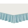 thumbnail image 2 of The Great American Store 3 Side Coverage Ruffle/Gathered Bed Skirt with 22 Inch Drop Length (Twin XXL, Solid Light Blue) 1500 Series Brushed Microfiber - Covers Bed Legs and Frame, 2 of 3