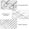 thumbnail image 4 of Stainless Steel Fryer Rack for Kitchen Use Durable and Smooth Perfect for BBQ 1 Set Silver, 4 of 8