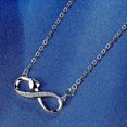 thumbnail image 4 of Collar Para Mujer Plata De Ley 925 Amor Eterno Colgante De Circonita Cúbica, 4 of 5