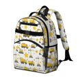 thumbnail image 2 of Excavator and Star White Pattern Cute School Backpack Bag for School with Padded Back and Adjustable Shoulder Straps 15.25"x11.5"x5.25", 2 of 5