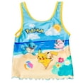 thumbnail image 3 of Pokemon Pikachu Squirtle Jigglypuff Big Girls Tankini Top and Bikini Bottom Swim Set Little Kid to Big Kid, 3 of 5