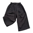 thumbnail image 2 of StSilkitty Girls Ruffle Pants High Waist Elastic Casual Wide Leg Pants with Pockets Solid Color Lightweight Soft Trousers, 2 of 5