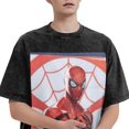 thumbnail image 3 of Spider-Man 230g Vintage Washed Drop Shoulder T-Shirt - Iron On, 3 of 7