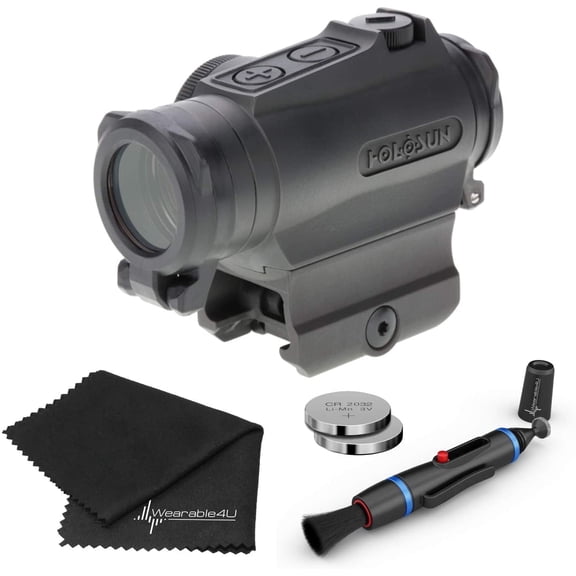 Holosun Green Circle Dot Sight with Wearable4U Lens Cleaning Pen and Lens Cleaning Cloth Bundle