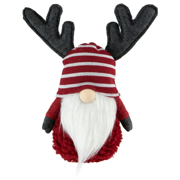 Northlight Gnome with Antlers Christmas Figure - 12" - Red and White