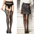 thumbnail image 4 of Loritta 6 Pairs Women Fishnet Thigh High Stockings Suspender Pantyhose Stockings for Valentine's Day, 4 of 6