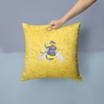thumbnail image 2 of Caroline's Treasures 8852PW1414 Bee on Yellow Canvas Fabric Decorative Pillow, 14Hx14W, Multicolor, 2 of 4