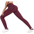 thumbnail image 3 of Pantalones de yoga de cintura alta con bolsillos, control de barriga, pantalones de entrenamiento para mujer Leggings de yoga elásticos en 4 direcciones con bolsillos Adepaton LRWJ017-16, 3 of 4