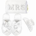 thumbnail image 1 of wonima44 Bridal Accessories, Bride Slippers, Bride Robe, MRS Makeup Bag, Bride Hair Claw - Letter C-Clip, Size 8.5-9.5, 1 of 1