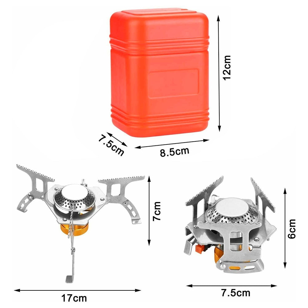 Outdoor Portable Camping Gas Stove,Backpacking Stove with Piezo  Ignition,Camping Stove Adapter With Case