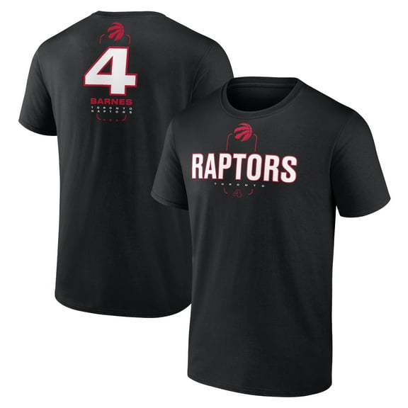 Men's Scottie Barnes Black Toronto Raptors Behind The Back Name & Number T-Shirt
