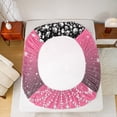 thumbnail image 5 of Feelyou Fashion Pink Diamond Queen Sheet Sets, Bling Stars Print Flat Sheet, Teens Kids Women Girls Queen Fitted Sheet, Breathable Home Decor, 4 Pieces, 5 of 7