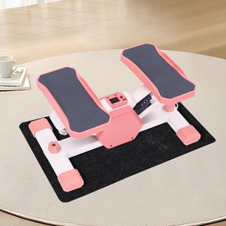 Steppers for Exercise, Stair Stepper with Resistance Bands, Mini Stepper with 300LBS Loading Capacity, Hydraulic Fitness Stepper with LCD Monitor, Pink