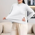 thumbnail image 7 of fatyb Plus Size Tops for Women Mock Neck Casual Undershirts Long Sleeve Pullover Comfortable Shirts, 7 of 7