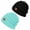 2-Black/Lake Blue, variant on Rosoz Women's Slouchy Beanies 2-Pack, Knit Warm Winter Hats for Women, Thick for Cold Weather