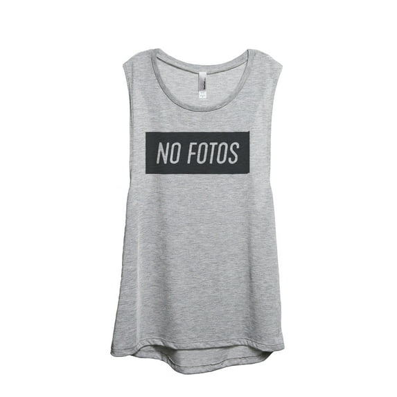 Thread Tank No Fotos Women's Sleeveless Muscle Tank Top Sport Grey Small