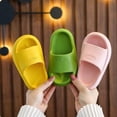 thumbnail image 3 of Summer Children's Casual Slippers Solid Color Breathable Non-Slip Home Bathroom Beach Kids Soft Slippers Boys Girls Indoor Shoes, 3 of 5