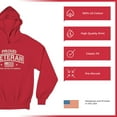 thumbnail image 6 of Proud Veteran Sweatshirt Veteran's Day Military Honor US Flag Army Air Force RED Friday American Patriot Hoodie, 6 of 7