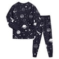 thumbnail image 6 of Hessimy Unisex Infant Toddler Spring Summer Soft Fabric 2Pcs Soft Long Sleeve Comfortable Sleepwear Pajamas(Black,4-5 Years), 6 of 7