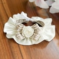 thumbnail image 4 of CSChome Pet Collar Saliva Towel Exquisite Three-Dimensional Flowers Ruffled Edge Dog Bowknot Neck Scarf Photoshoot, 4 of 7