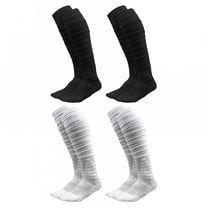 TELOLY 4Pairs Soccer Socks,Quick-Dry & Anti-Slip Baseball Socks,Sweat-Wicking & Anti-Friction Knee High Socks,Combination2