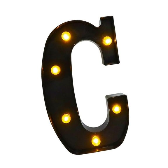 yotijay LED Marquee Letter up Alphabet Sign Black Lighted Marquee Letter for C 5.16x8.58x1.57inch