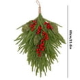 thumbnail image 2 of 2 Pcs, 23.6" Length Artificial Christmas Teardrop Swag, Faux Pine Needles Teardrop Door Swag, Christmas Norfolk Greenery Teardrop Wreath for Xmas Door Table Mantle Fireplace Indoor Outdoor Decor, 2 of 7