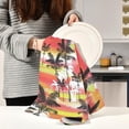 thumbnail image 6 of Dreamtimes Soft Absorbent Reusable Kitchen Towels, Set of 6|28x18 in, Palm Tree Pattern Dining Kitchen Living Room Tea Towels Dish Towels Decorative Towels, 6 of 7