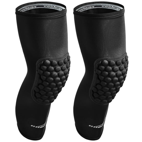 COOLOMG Basketball Knee Pads Women Men Knee Compression Sleeves for Baseball Football Wrestling Black XL