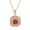 E, variant on Yoursfs Red Pendant Necklace For Women CZ Crystal Oval Gold Plated Jewelry Holiday Gifts