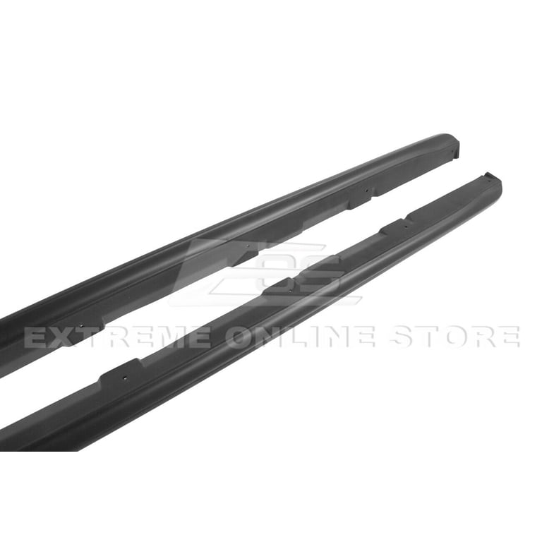 JDM Style Side Skirt Extensions For 2015-2021 Subaru WRX & STI - Pair, Unpainted Black