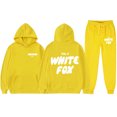 thumbnail image 1 of 2025 White Fox Unisex Letter Print Loose Hoodie Pants Set, 1 of 3