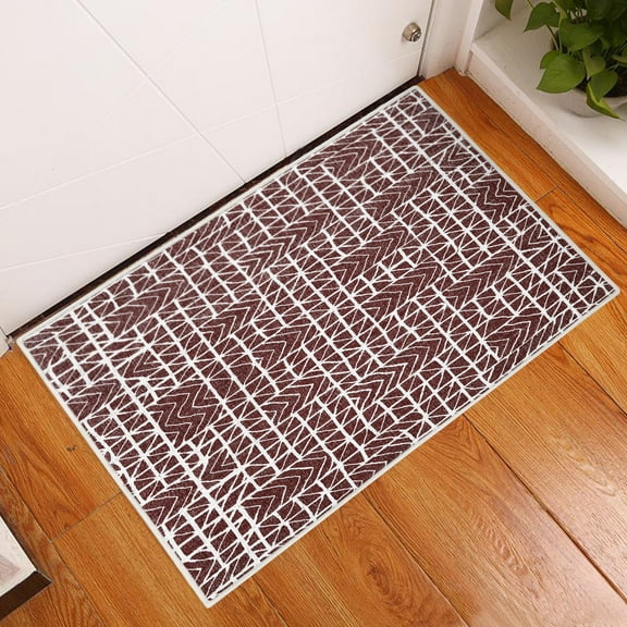 SUSSEXHOME Heavy Duty Ultra Thin Non Slip Washable Cotton Indoor Rug - 2' x 3' Maroon
