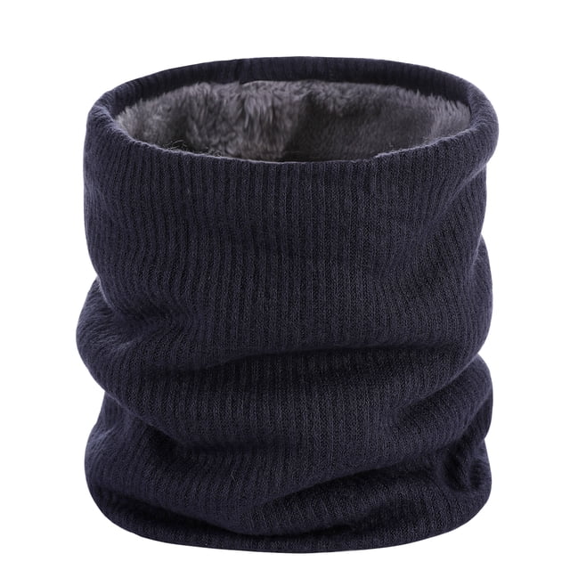 Xiao Hua Calentadores de cuello para hombre y mujer, bufandas de invierno, equipo para clima frío, accesorios de esquí, azul oscuro