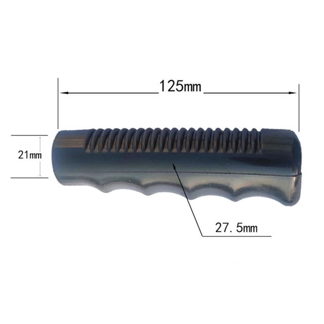 2 Pcs Poignées en Caoutchouc pour Brouette, Tubes Ronds Poignées de Remplacement Noires 125 x 21 mm