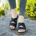 thumbnail image 5 of LoyisViDion Womens Sandals Clearance Women'S Multi-Color Embroidered Sandals with Wedge Fish Mouth Platform Shoes Black 8(40), 5 of 9