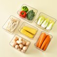 thumbnail image 3 of Bangcool Pantry Storage Bin Plastic Transparent Refrigerator Organizer Bin Container Bin, 3 of 10