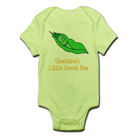 CafePress - Grandpas Little Sweet Pea Infant Bodysuit - Baby Light Bodysuit