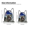 thumbnail image 4 of Bingfone Astronaut In Outer Space Drawstrings Backpacks Bags For Men Women Gym Drawstrings Bag, 4 of 9