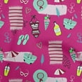 thumbnail image 1 of oneOone Cotton Jersey Fuschia Pink Fabric Summer Beach Craft Projects Decor Fabric Printed By The Yard 58 Inch Wide, 1 of 6